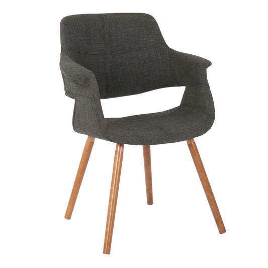 Vintage Flair - Mid-Century Modern Chair (Set of 2) - Walnut / Charcoal