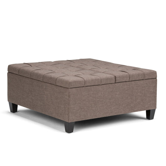 Harrison - Coffee Table Storage Ottoman - Tanners Brown