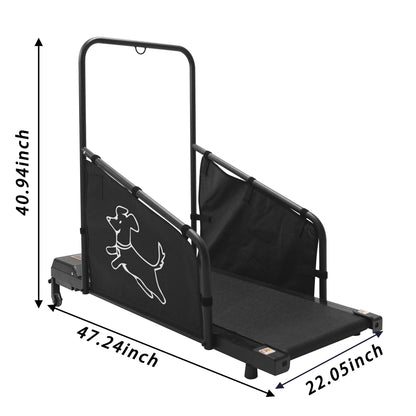 Dog Treadmill For Medium Dogs Running Machine With Non Slip Belt And Remote Control - Black
