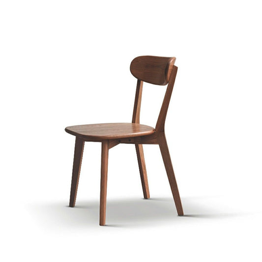The Simple Dining Chair, Solid Chair Table For Living Room Chair features a curved backrest, angled legs, and a smooth finish with minimalist design, set against a plain white background.