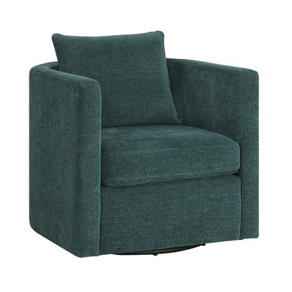 Sutton - Swivel Barrel Chair - Peacock