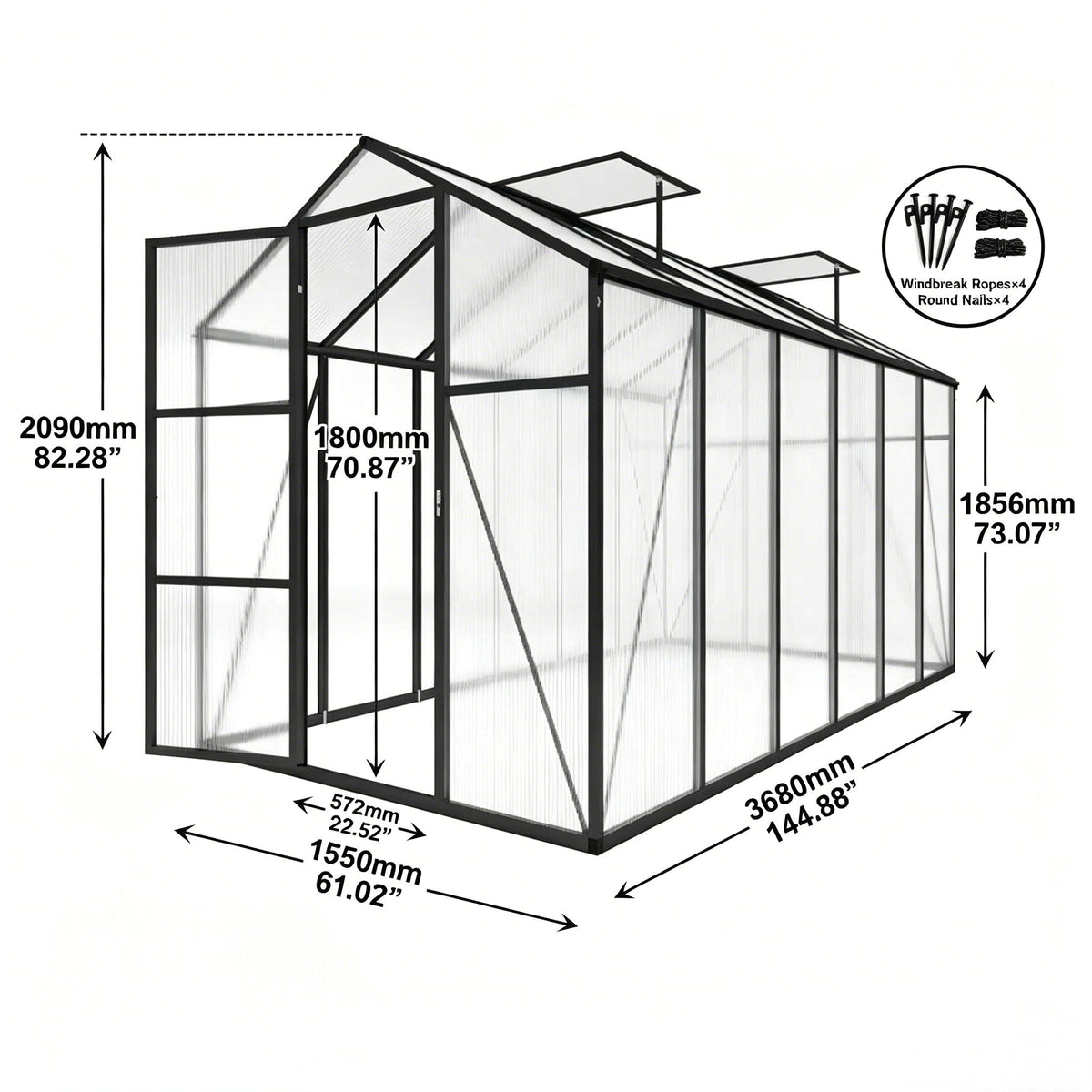 Gain Height Windproof house With Raised Base