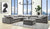 Dark Gray / 6 Seater Sectional With Ottoman