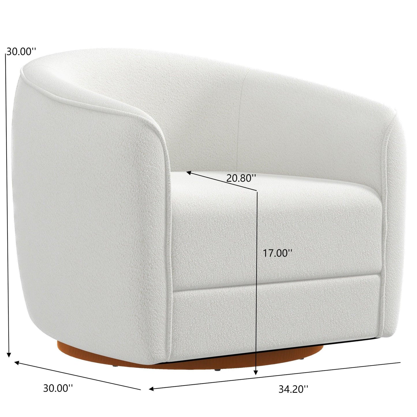 Elise - Mid-Century Modern Swivel Chair