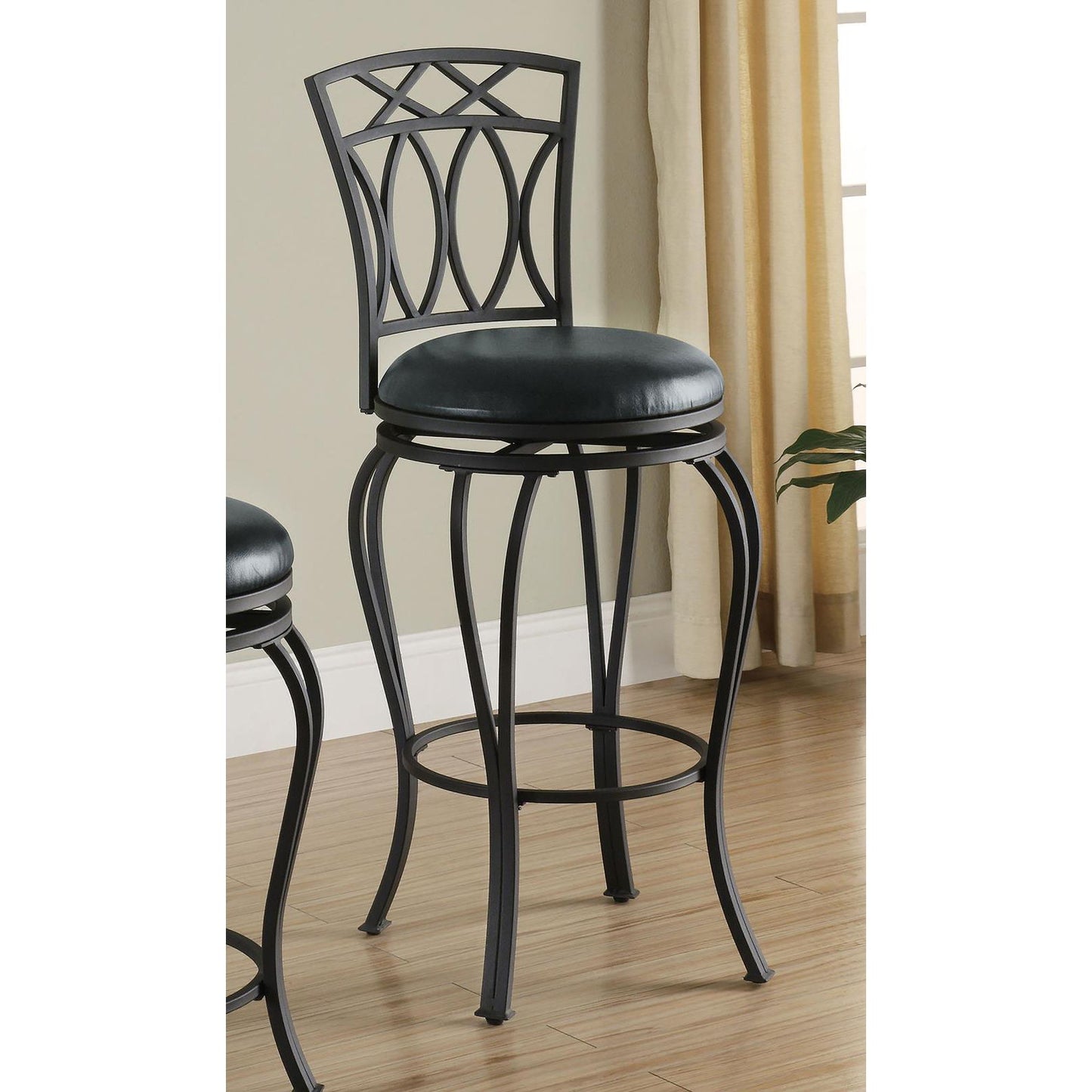 Swivel Stool With Upholstered Seat