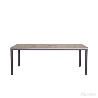 Verona - Dining Outdoor 7 Pieces Set - Dark Espresso / Gray / Off White