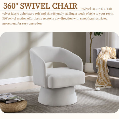 Swivel Barrel Chair With 360 Degree Rotation