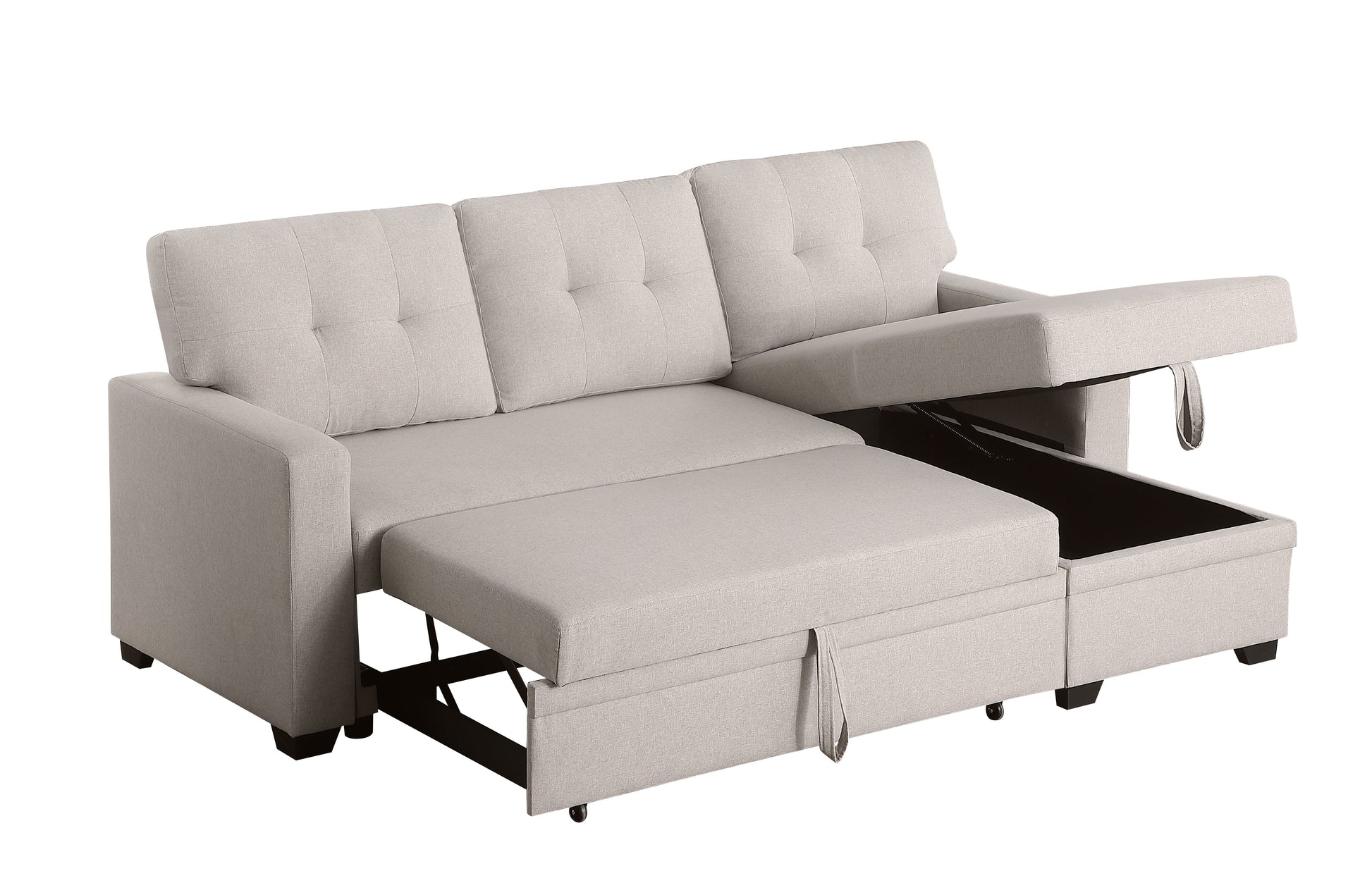 Beige replacement armrest for Couch.com with built-in storage compartment and durable fabric construction, finished in beige.
