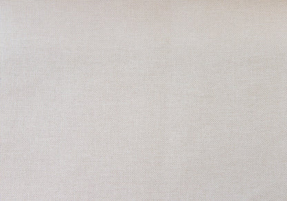 Close-up of a smooth, light beige fabric with fine weave texture on the Bed, Upholstered, Frame Only, Transitional. The surface is uniform with no visible patterns or designs.