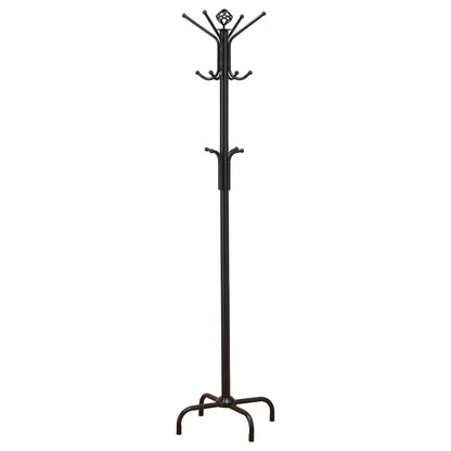 Coat Rack With 3 Tier Hooks For Entryway - Black