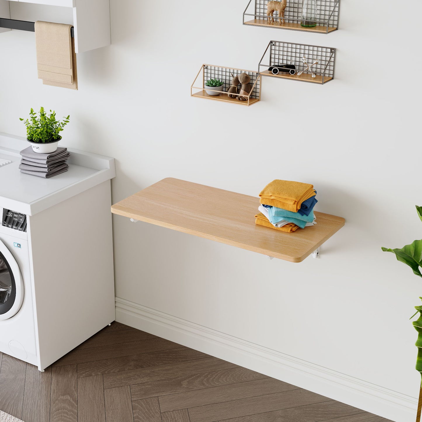 Folding Table Wall Mounted Folding Table For Small Spaces, Fold Down Desk, Workbench