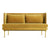 Bloke 60" Sofa with Arms, Ochre Velvet