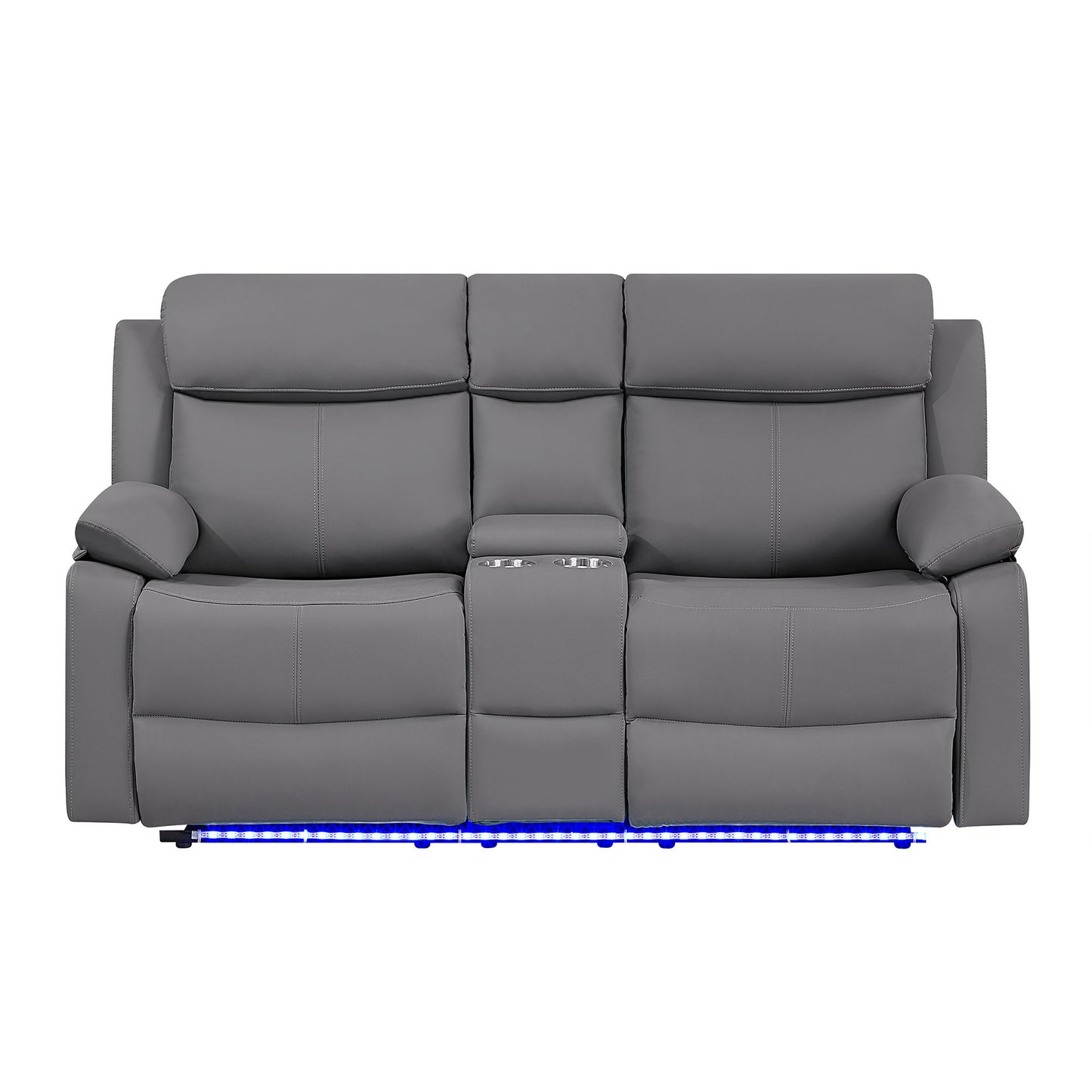 Blanche - Reclining Set With LED Lights With Pillow Top Arms