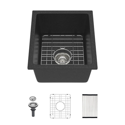 Quartz Composite Undermount Single Bowl Kitchen Sink