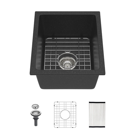 Quartz Composite Undermount Single Bowl Kitchen Sink