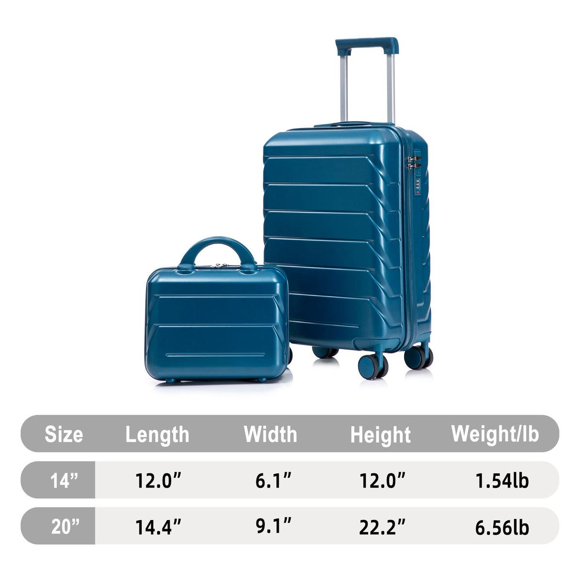 Spinner Luggage Set & Combination Lock