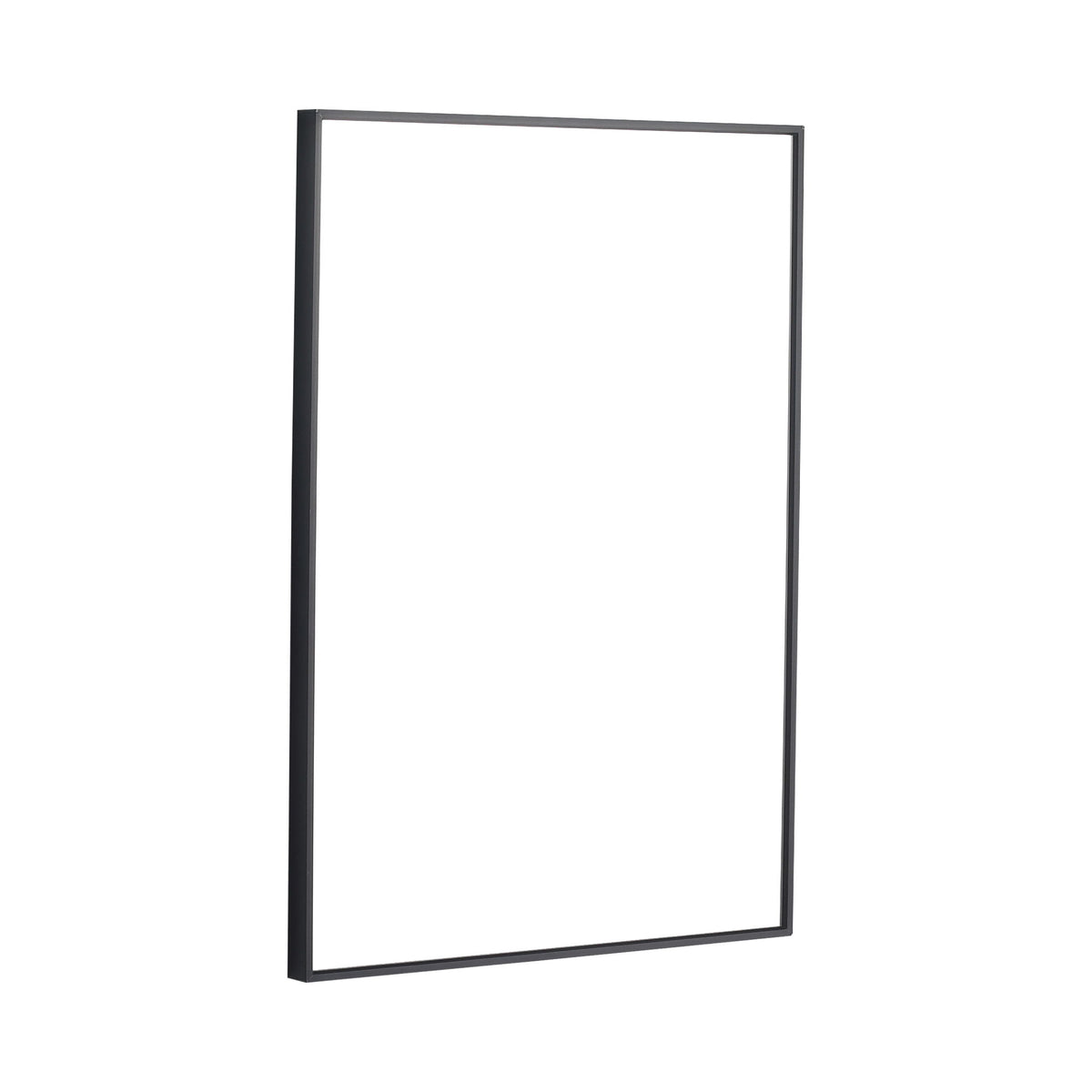 20" Rectangular Wall Mounted Mirror - Black