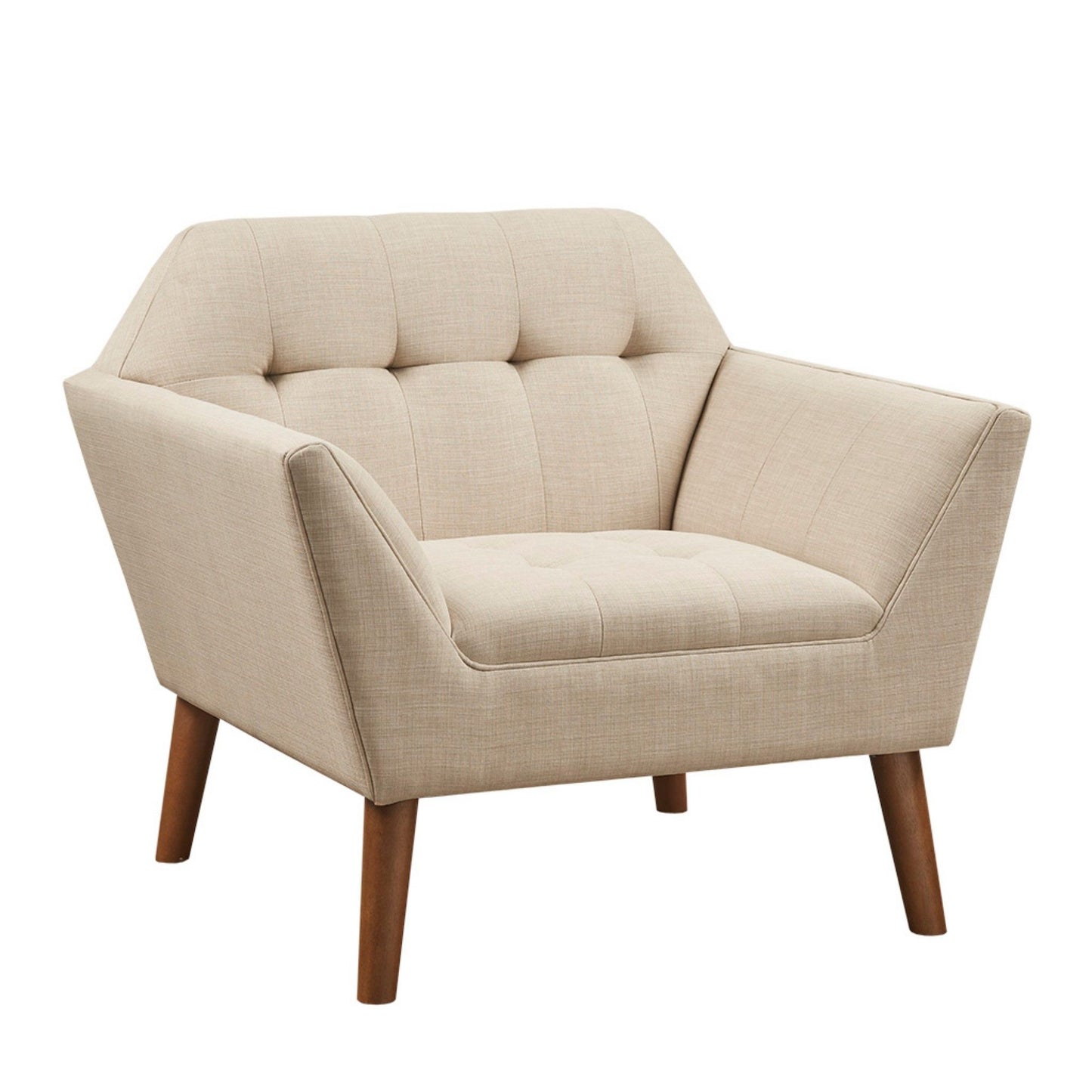 Modern Lounge Chair With Button Tufting