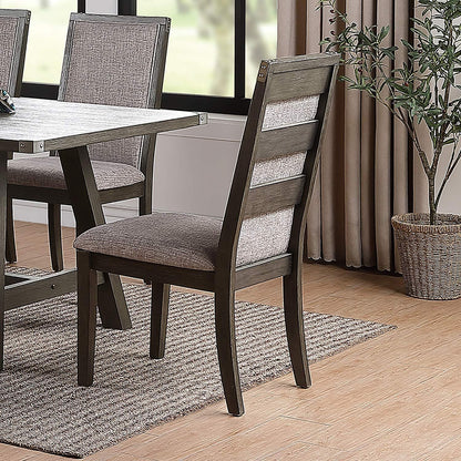 Upholstered Dining Chairs (Set of 2) - Gray - Fabric