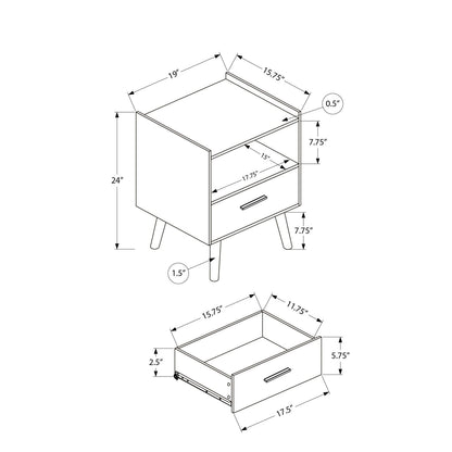 Modern Accent Table With Storage Drawer