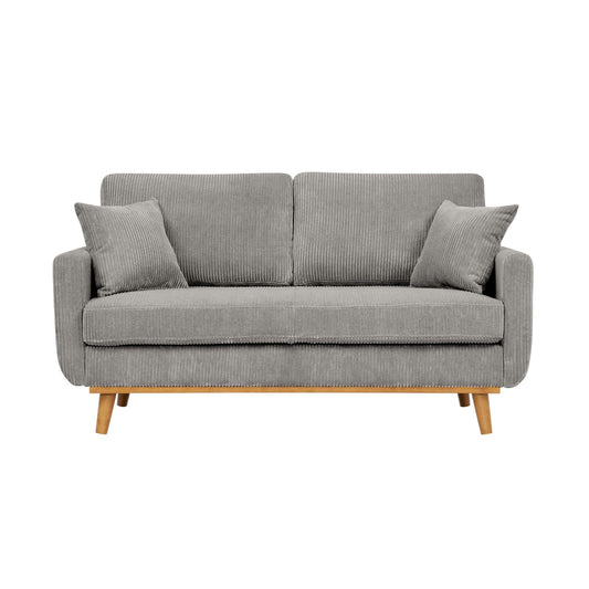 Upholstered Loveseat With Arms And Pillows