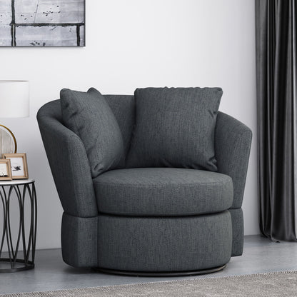 Swivel Club Chair With Circular Design