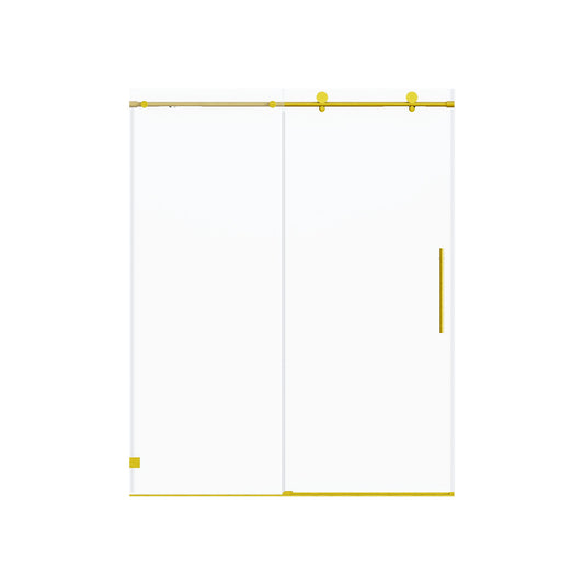 Frameless Single Sliding Soft Close Shower Doors, 5/16" Sgcc Tempered Glass