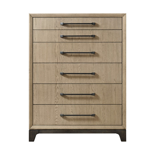 6 Drawer Chest With Smooth Glides - Brown