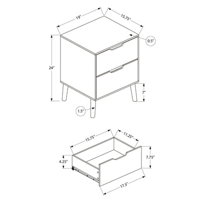 Modern Accent Table With Storage Drawers