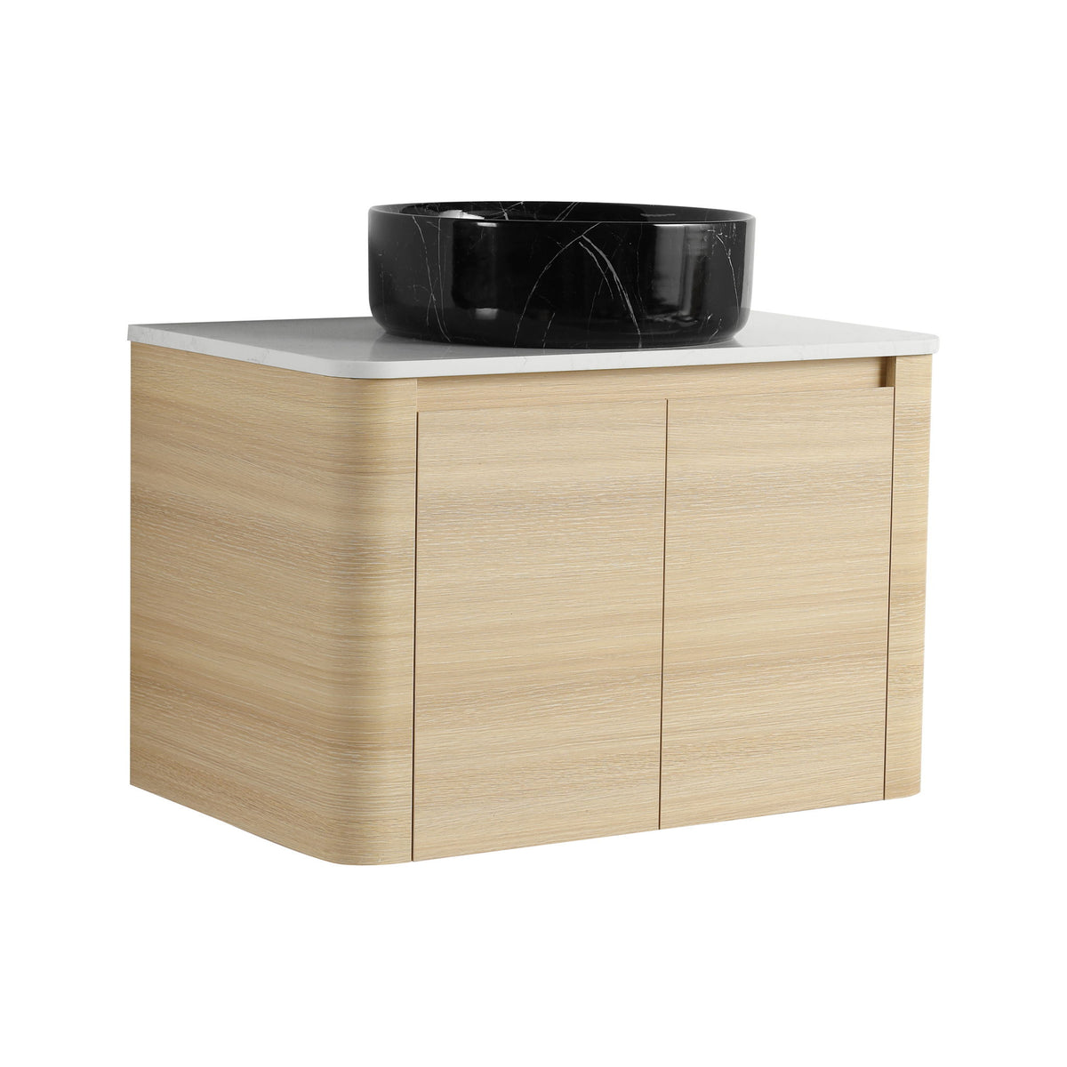 Mounted Bathroom Vanity & Art Sink & 2 Soft Close Doors