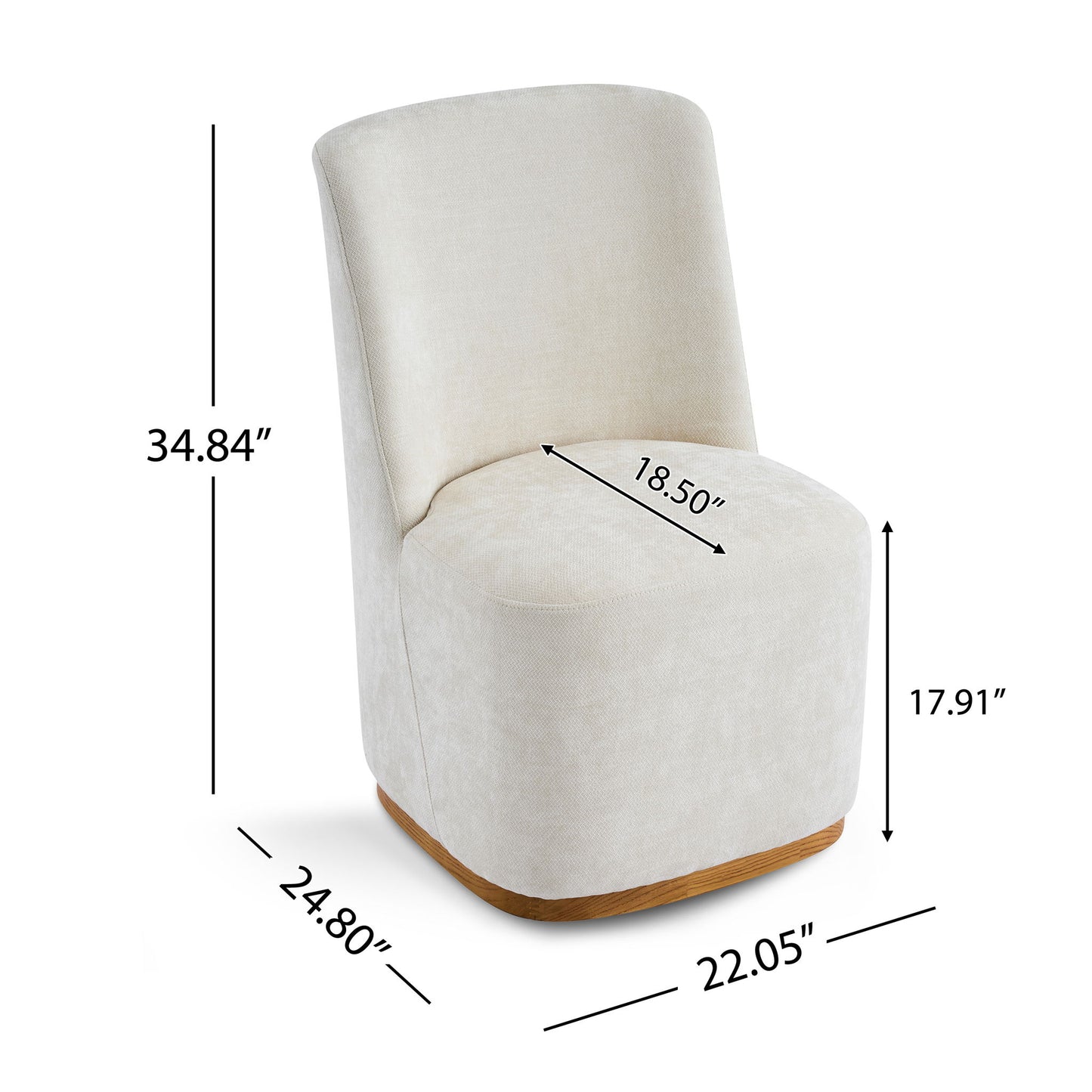Indoor Upholstered Dining Chair (Set of 2) - Beige