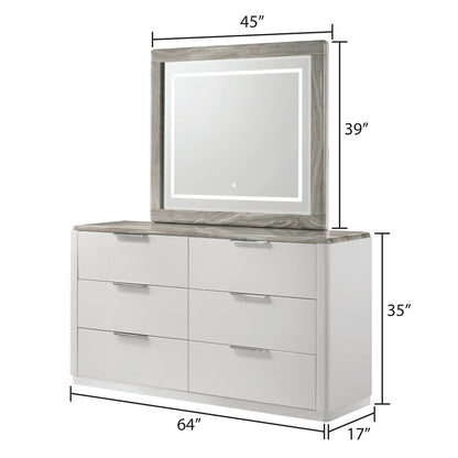 Jazz - 6 Drawer Dresser (Mirror Not Included) - White