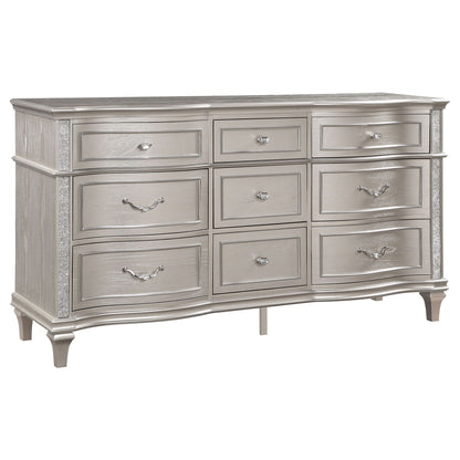 Katerina - 9 Drawer Dresser With Removable Jewelry Tray - Oak