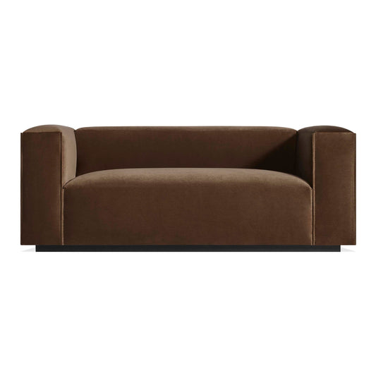 Cleon 74" Armed Sofa in Coffee Velvet – Modular Velvet Sofa by Blu Dot