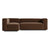 Cleon Small Right Sectional Sofa, Coffee Velvet