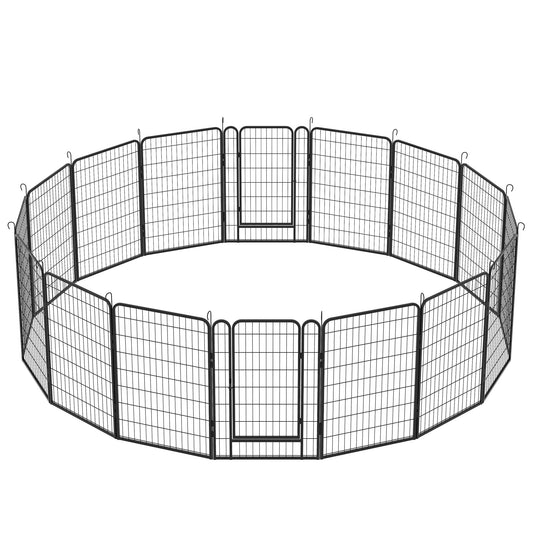 Heavy Duty Metal Playpen With Door, Dog Fence Pet Exercise Pen For Outdoor, Indoor