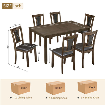 Modern Dining Table Set With Upholstered Chairs