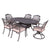 Beige / 7 Pc. Table, 4 Chairs, 2 Swivel Chairs