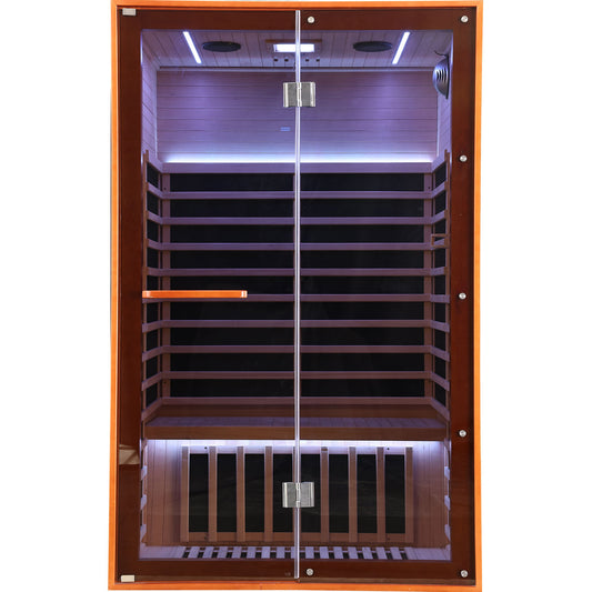 Double Sauna Room With Carbon Heating Plates - American White Oak