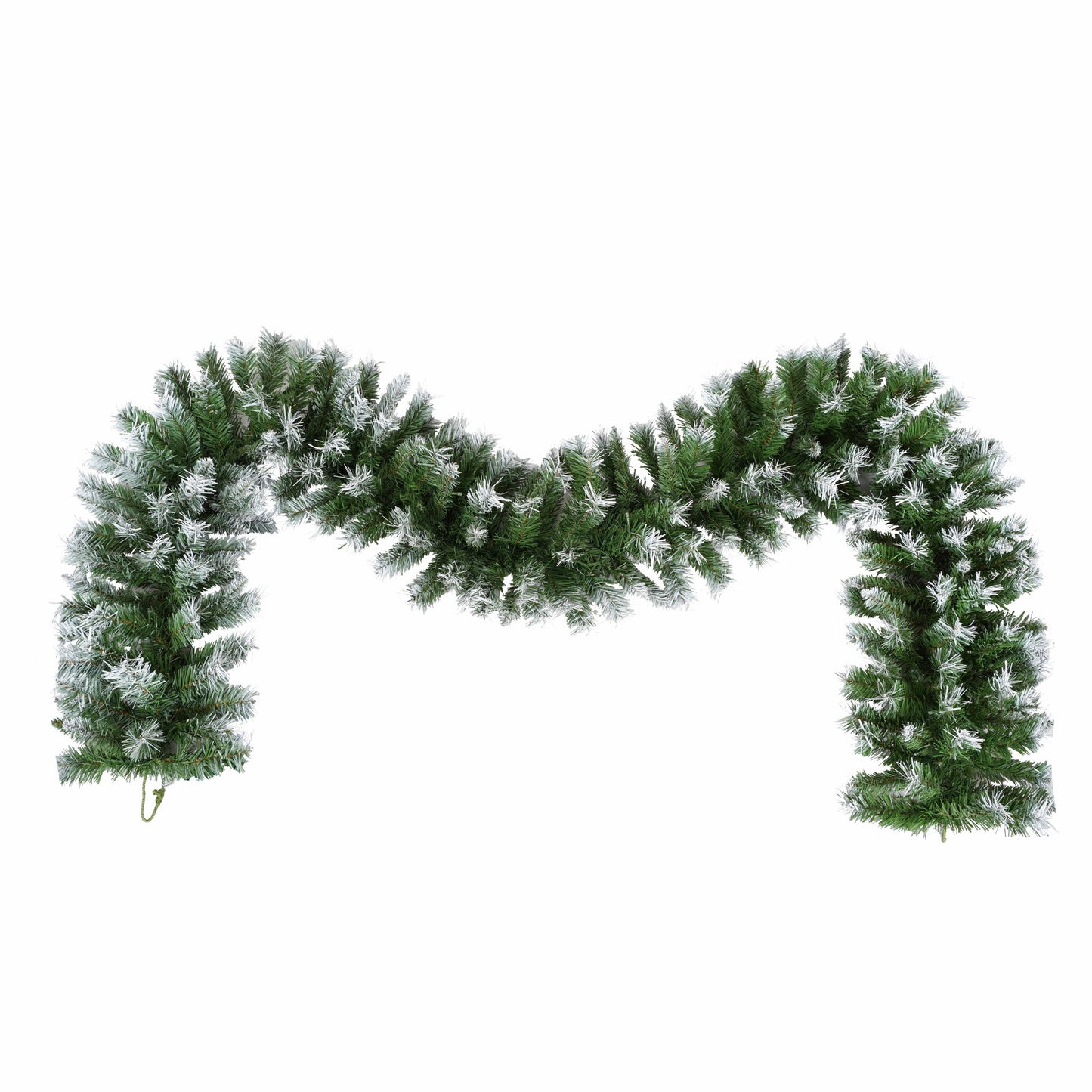 Artificial Christmas 3 Piece Set Wreath And 2 Entrance Trees With LED Lights - White / Green