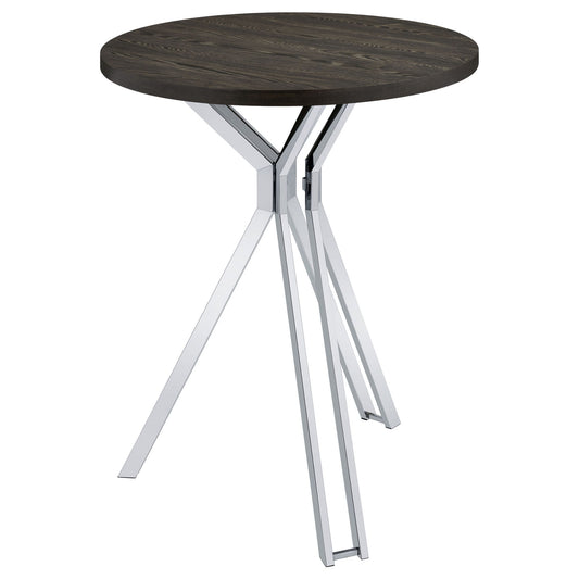 Edgerton - Round Height Bistro Bar Table - Dark Oak