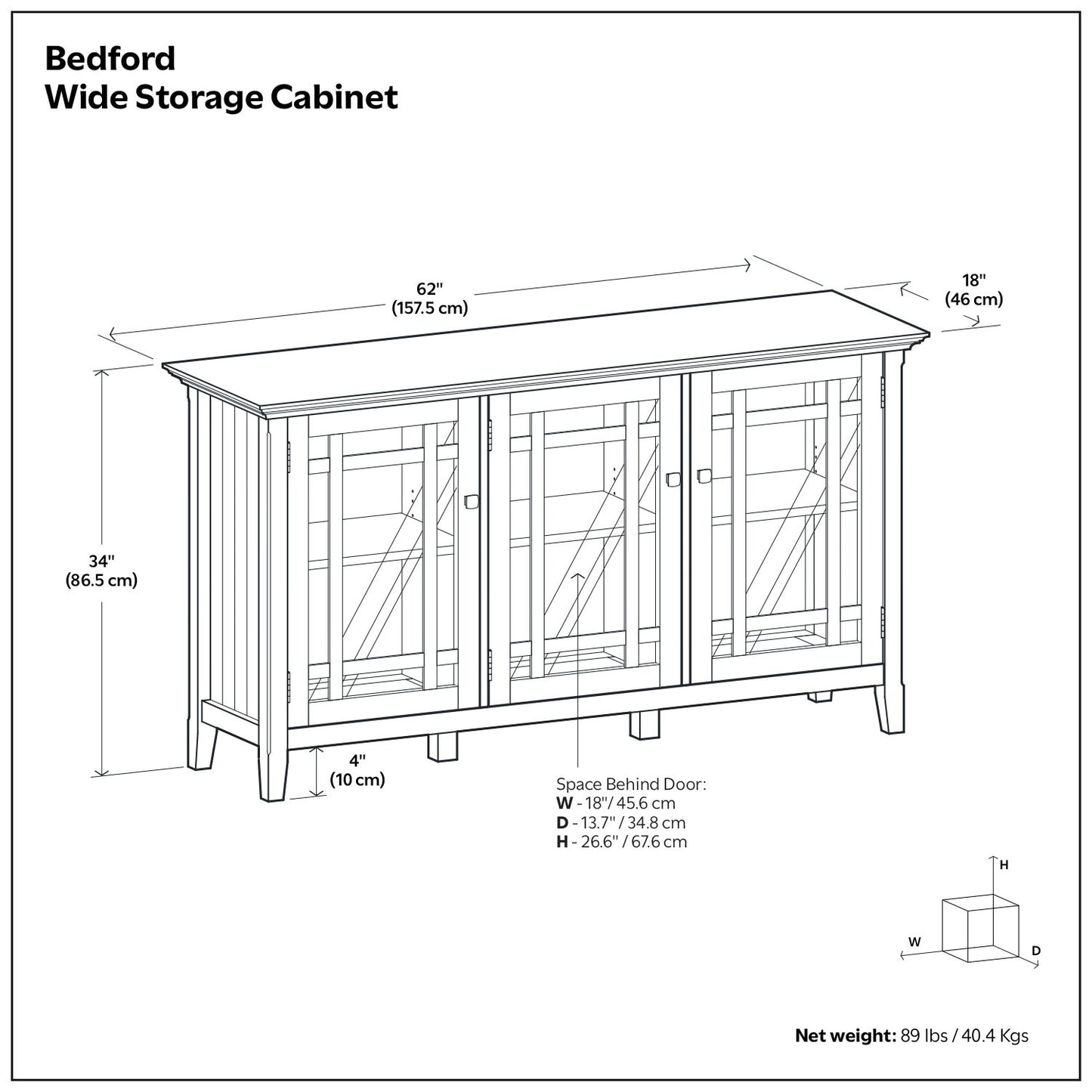 Bedford - Storage Cabinet With Adjustable Shelves - Brown