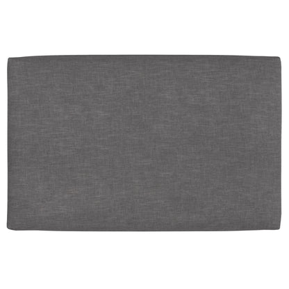 The Rebecca Multifunctional Coffee Table Storage Ottoman with Lift Up Lid, shown in dark gray fabric with a subtle woven texture, is placed against a white background.