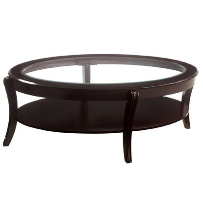 Contemporary Table With Open Lower Shelf