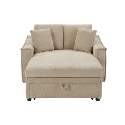 Modern Chaise Sofa With Hidden Storage For Living Room