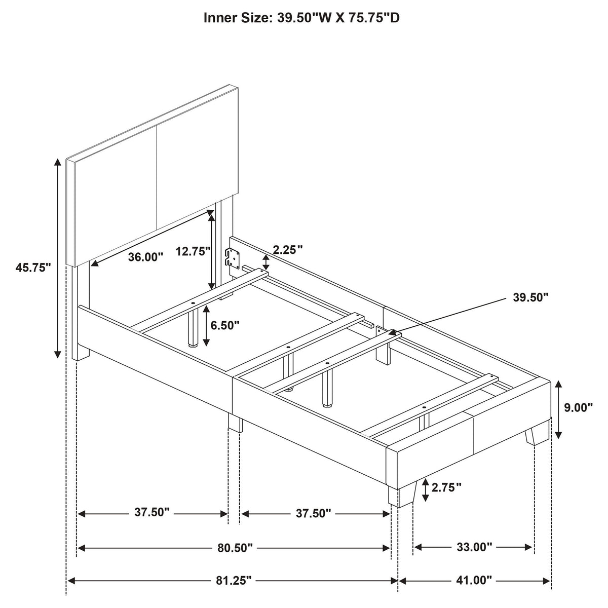 Efram - Panel Bed