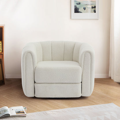 Swivel Accent Chair Wide Upholstered For Living Room