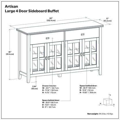 Artisan - 4 Door Sideboard Buffet