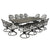 Pearl Silver / 13 Pc. Table, 12 Swivel Chairs