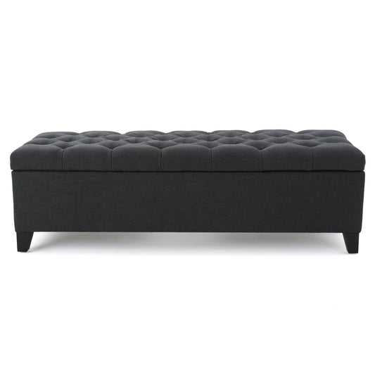 Glouster - Contemporary Storage Ottoman With Button Tufted Design